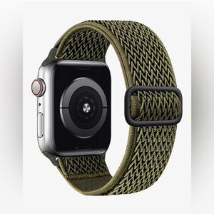 Solo Loop Army Green Watch Band with Metal Buckle